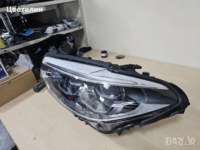 Ляв фар за BMW 5 G30 G31 Adaptive LED lqv far бмв 30 31 лед, снимка 6 - Части - 49668545
