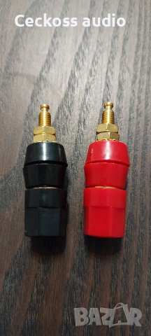 Клеми тип банан (позлатени)