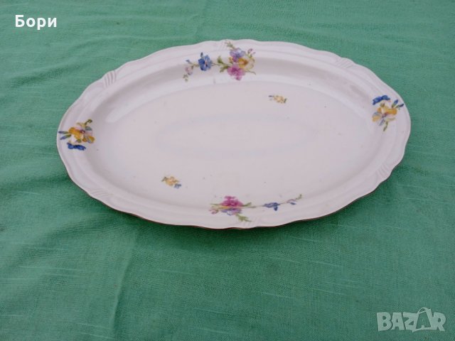 Стар български порцелан Плато 26 х 39см, снимка 4 - Чинии - 35118602