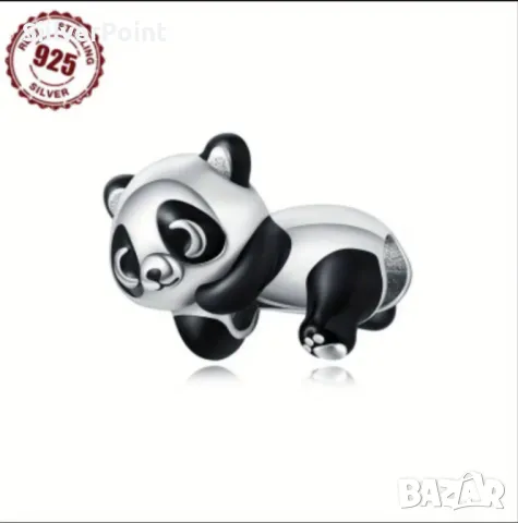 Сребърен талисман Панда 