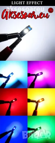 10 бр. малки габаритни крушки за арматурно табло T5 3SMD LED супер ярък 3030 LED за вътрешно осветле, снимка 7 - Аксесоари и консумативи - 47789641