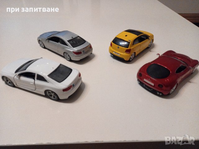 Метални Burago 1:32  Audi A5, VW Polo GTi, Alfa Romeo 8c competitione, снимка 6 - Колекции - 43341697