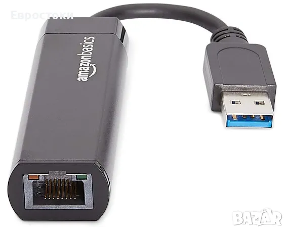 Amazon Basics интернет адаптер USB 3.0 към 10/100/1000 Gigabit Ethernet, снимка 5 - Кабели и адаптери - 47918637
