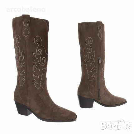 Дамски ботуши от естествена кожа на висок ток, 3цвята , снимка 5 - Дамски ботуши - 47273097