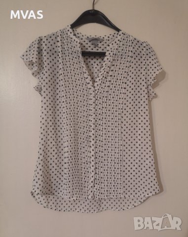 Нова - 55% H&M блуза 38 М размер бяла на точки