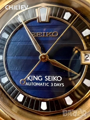 НОВ - SEIKO mod gold blue, снимка 3 - Мъжки - 53482625