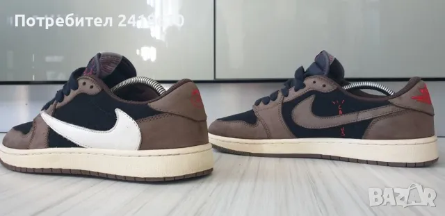 Nike Air Jordan 1 x Travis Scott  Mens Size 42/26.5 UK 7.5  US 8.5 ОРИГИНАЛ! Мъжки Кецове., снимка 10 - Кецове - 47389633
