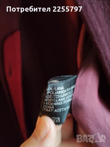 Дълго палто от кашмир в бордо на италианската фирма TOSKANA LODEN MAY, снимка 9 - Палта, манта - 34601660