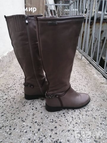 Дамски зимни кожени ботуши , снимка 2 - Дамски ботуши - 43708267