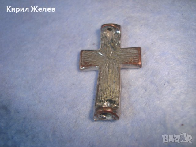 ПОСРЕБРЕНО КРИСТАЛНО МЕДНО СТАРО АРТ КРЪСТЧЕ за ГРИВНА КОЛИЕ 85831, снимка 4 - Други - 36903599