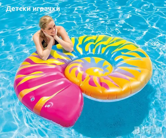 Надуваем дюшек раковина, 157 х 127 х 25 см, INTEX , снимка 1