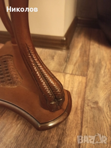 Старинна помощна масичка с лебеди, снимка 4 - Антикварни и старинни предмети - 52573837