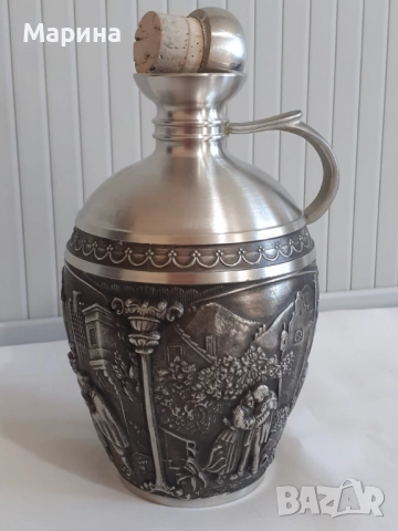 Комплект за ракия от калай Antik*Vintage #109, снимка 3 - Антикварни и старинни предмети - 52397973