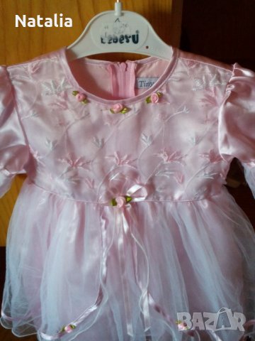 Рокличка за принцеса-Розово бижу"Tiny Princess", снимка 8 - Бебешки рокли - 27499270