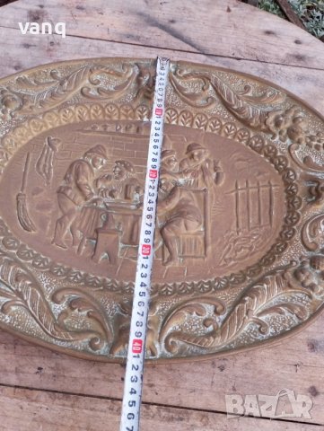 Медна чиния за стена, снимка 2 - Декорация за дома - 43452687