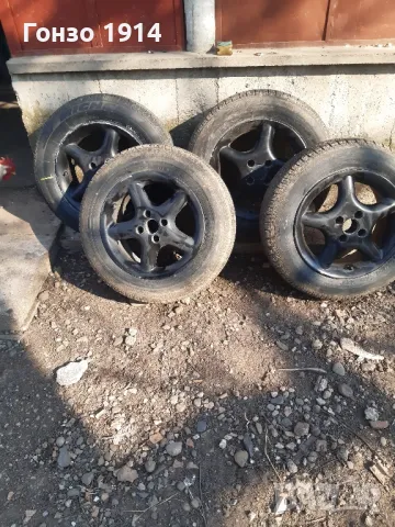 Алуминиеви джанти с гуми 4×100 15 цола, снимка 2 - Гуми и джанти - 49682830