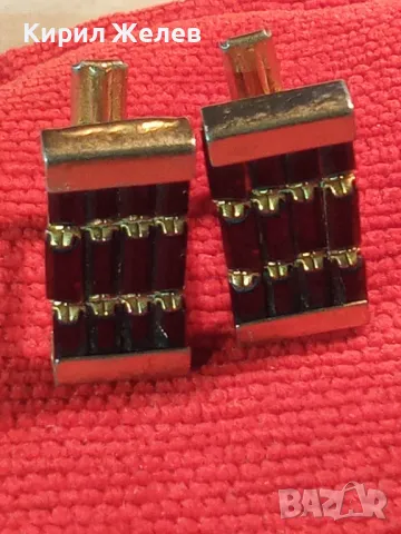 СТАРИ ПОЗЛАТЕНИ КОЛЕКЦИОНЕРСКИ БУТОЛЕНИ с ФАСЕТИРАНИ ГРАНАТИ РЕТРО КОПЧЕТА за РЪКАВЕЛИ 44430, снимка 11 - Антикварни и старинни предмети - 46496393