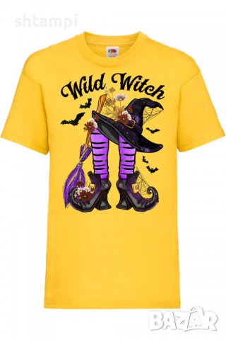 Детска тениска Wild Witch,Halloween,Хелоуин,Празник,Забавление,Изненада,Обичаи,, снимка 8 - Детски тениски и потници - 38158840