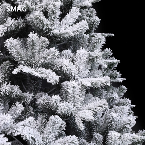 Коледна елха зелена със заснежена корона - 210см_1227297, снимка 2 - Други - 52330292