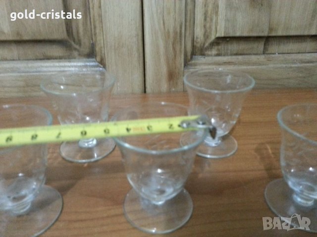 Ретро стъклени чашки , снимка 4 - Антикварни и старинни предмети - 34570895