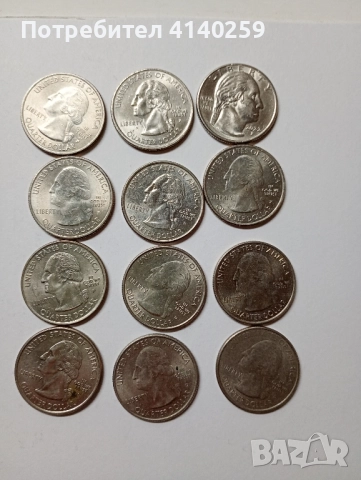 САЩ ЛОТ МОНЕТИ 1/4 КУОРТЪР ДОЛАР 1999 до 2022 г , снимка 6 - Нумизматика и бонистика - 52440546