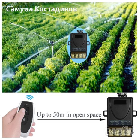 Безжично Wireless 433MHz дистанционно DC 12V-72V 30A, снимка 4 - Друга електроника - 36958358