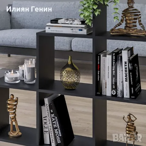 Стълбищен рафт черен 105 x 107,5см, снимка 3 - Секции и витрини - 47310219