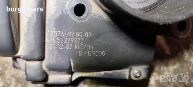 Дроселова клапа 7576697 80 Peugeot 308 1.4-95к.с.16VVT, снимка 2 - Части - 53202984