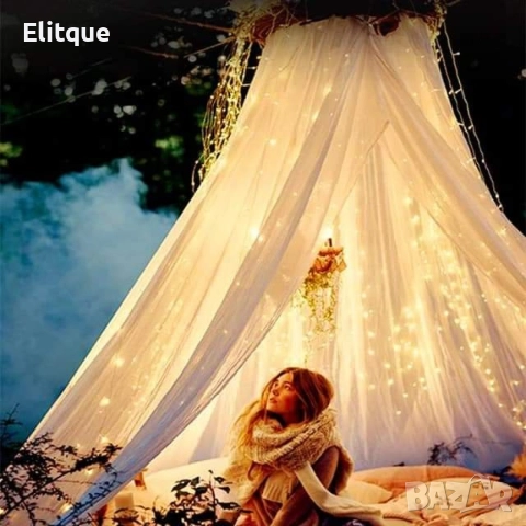 Коледни лампички с 300Led лампи 3 метра на 3 метра, снимка 6 - Лед осветление - 52800095