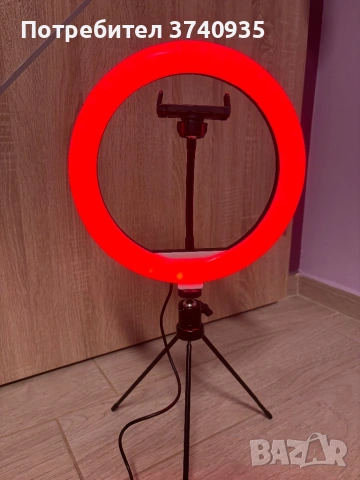 Лед ринг лампа със стойка- Перфектна светлина за тик ток, сторита и видео разговори!, снимка 2 - Лед осветление - 53609231
