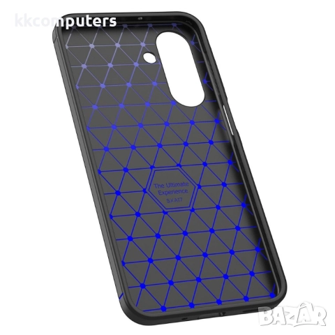 Защитен TPU калъф и Протектор за Samsung Galaxy A17 5G / A17 4G - Личи текстура, Черен, снимка 4 - Калъфи, кейсове - 52210318