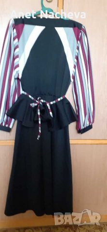 Рокля  черна дамска официална или ежедневна рокля , снимка 2 - Рокли - 28956649