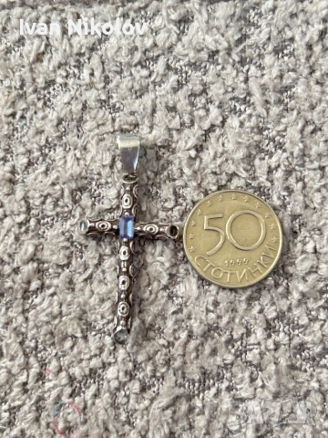 Сребърен кръст, снимка 4 - Колиета, медальони, синджири - 52940904