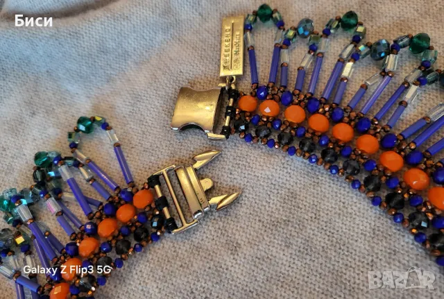 Max Mara/WEEKEND-оригинално колие от натурални камъни и сребро, снимка 15 - Колиета, медальони, синджири - 48778603