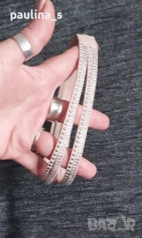 Три броя / Кожено колие тип чокър с камъни и регулация, снимка 12 - Колиета, медальони, синджири - 48672962