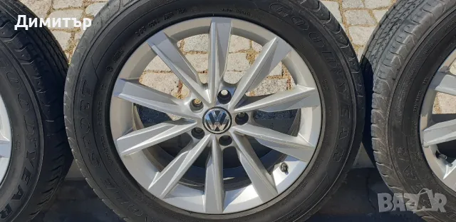 4 броя оригинални лети джанти VW Tiguan 17" 5х112 с летни гуми., снимка 4 - Гуми и джанти - 50106935