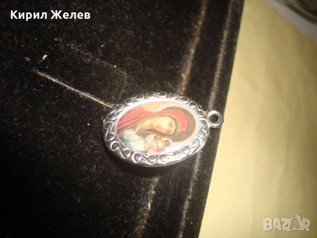 СТАРА ПРАВОСЛАВНА ДВУСТРАННА ИКОНКА МЕДАЛЬОН 21664, снимка 6 - Колиета, медальони, синджири - 32525071