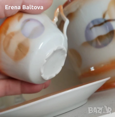 🌺🤍🌺🤍Фин  порцелан за кафе, снимка 2 - Антикварни и старинни предмети - 51114171