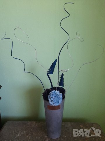 Декорирана метална винтиндж ваза , снимка 12 - Декорация за дома - 39724238