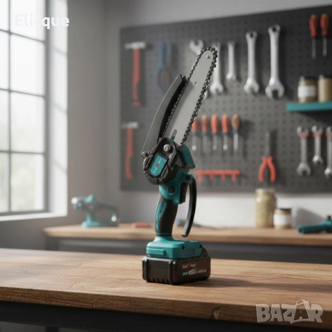 Комплект 3 в 1 от акумулаторна лозарска ножица, акумулаторен мини верижен трион и телескопичен прът, снимка 3 - Други стоки за дома - 53337524