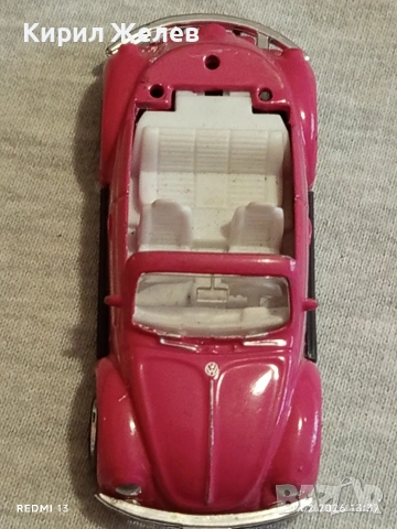 Метална количка Volkswagen Kafer Beetle за КОЛЕКЦИЯ ДЕКОРАЦИЯ 43987, снимка 5 - Колекции - 53571798