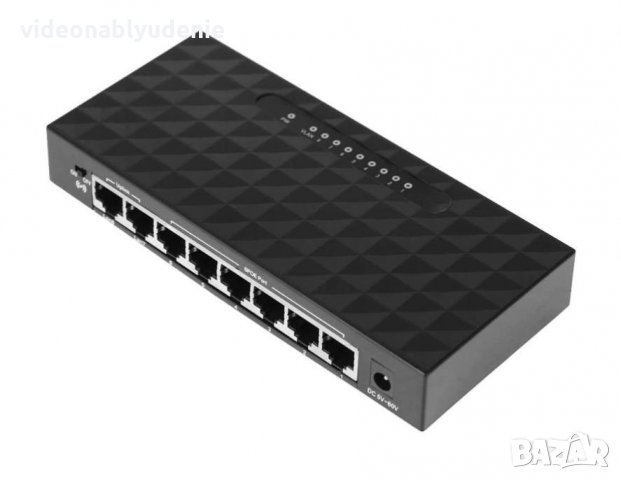 8 Port Poe Switch 6 + 2 Ports DC Мрежови IP Камери NVR LSPOE-06120A 8 Порт Суич от които 6 порта POE, снимка 2 - IP камери - 28567738