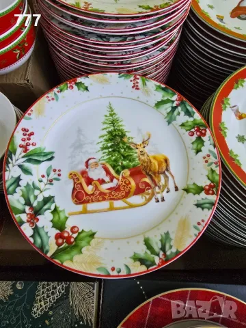 коледни чинии чаши купи, снимка 5 - Чинии - 48181903