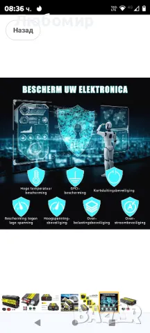 HJMAHOEN Преобразувател на напрежение 1500 W / 3000 W Инвертор с чиста синусоида , снимка 7 - Друга електроника - 47613443