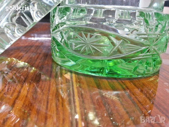 стара кристална кутия захарница , снимка 10 - Антикварни и старинни предмети - 50509052