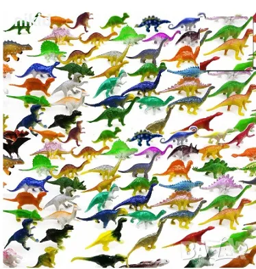 12 бр малки динозаври динозавър пластмасови фигурки играчки за игра и украса торта, снимка 4 - Фигурки - 40430890