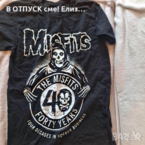 Тениска лицензна юбилейна унисекс М/Л Misfits 40 years of horror, снимка 3 - Тениски - 51445376