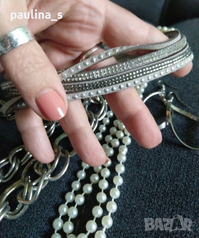 Лот от бижута - гривни, колиета, обеци, снимка 4 - Колиета, медальони, синджири - 38008620