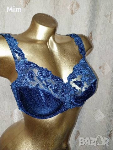 MARIE JO 80 D Син сутиен с богата бродерия , снимка 4 - Бельо - 42982772