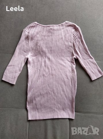 Розова рипсена блуза Express, снимка 2 - Тениски - 28891403